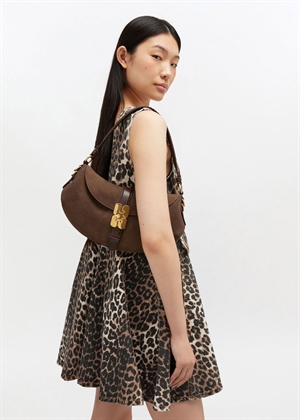 B-Kat recycled suede pelinova bag Chicory Coffee B2070052 Ganni 